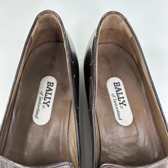 Bally Of Switzerland Adam Loafer Shoes Men US 10.5 B Brown Leather Brogue Tassel main image 12